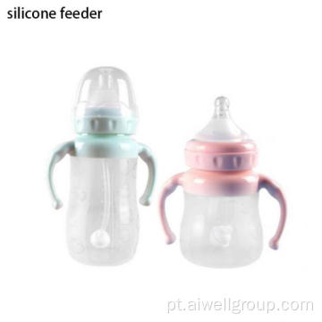 Alimentador de leite de chupeta do bebê alimentador de silicone saudável